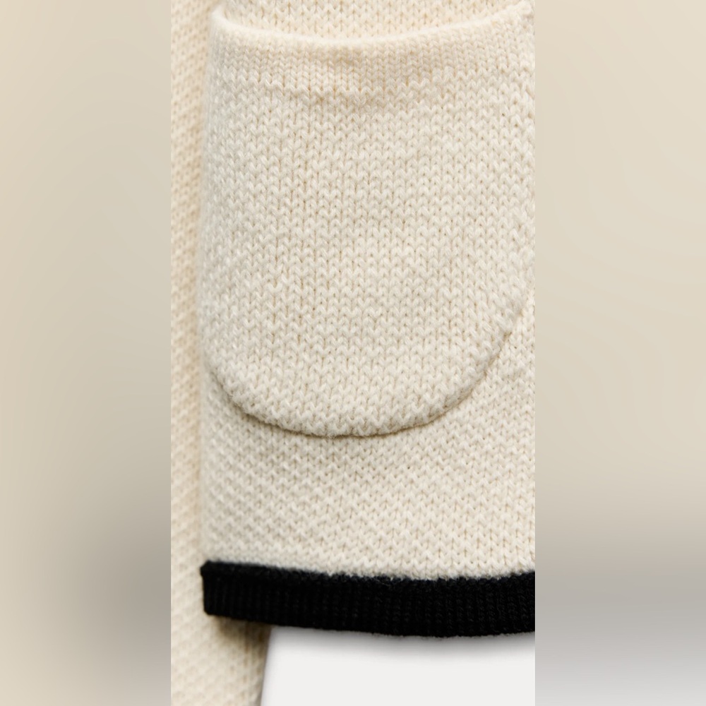 Zara KNIT CARDIGAN WITH TIES - Picture 4 of 5